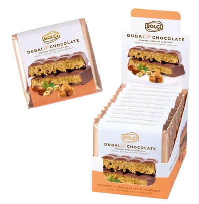 Dubai Chocolate Hazelnut Kadayif Filled Milk Chocolate (Fındıklı Kadayıf Dolgulu Sütlü Çikolata) 3.5 oz (100 G)